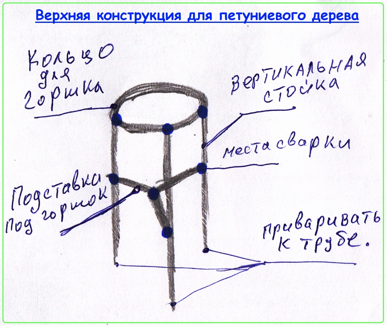 Дерево для петуний своими руками чертежи